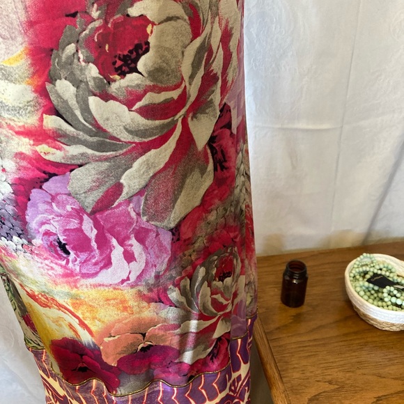 CLASS ROBERTO CAVALLI Vintage Midi Shift Dress Floral Print Size 14 - Picture 5 of 13